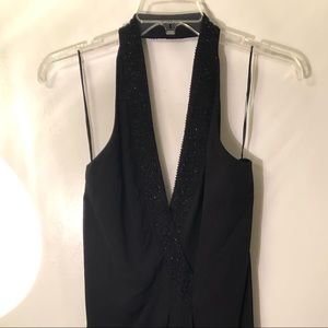 Anne Klein Silk & embellished cocktail dress